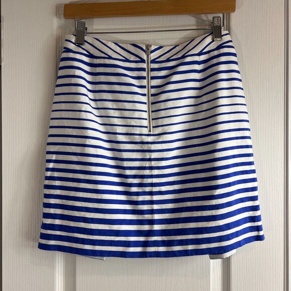 Banana Republic Women's Blue White Stripe Skirt Size 2 - Picture 2 of 10